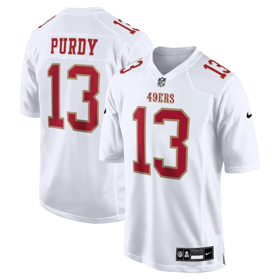 Men's San Francisco 49ers #13 Brock Purdy Fashion Game Jersey - Tundra White Men's San Francisco 49ers #13 Brock Purdy Fashion Game Jersey - Tundra White